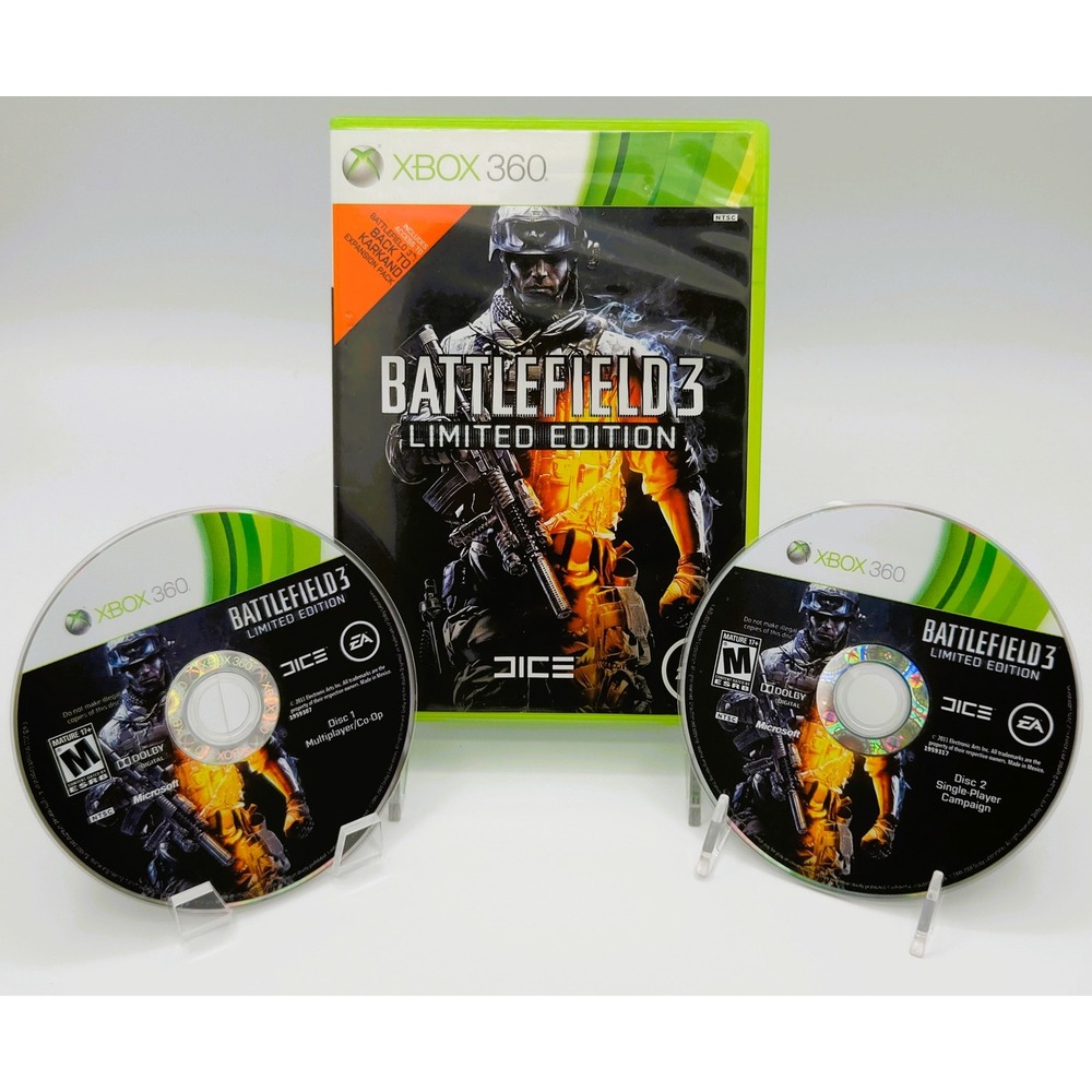 Battlefield 3 Limited Edition - Xbox 360 - 2-Disc Set & Case - Tested - EA